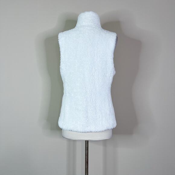 Patagonia | Los Gatos Fleece Fuzzy Birch White Zip Front Pocket Winter Vest L - Picture 7 of 12